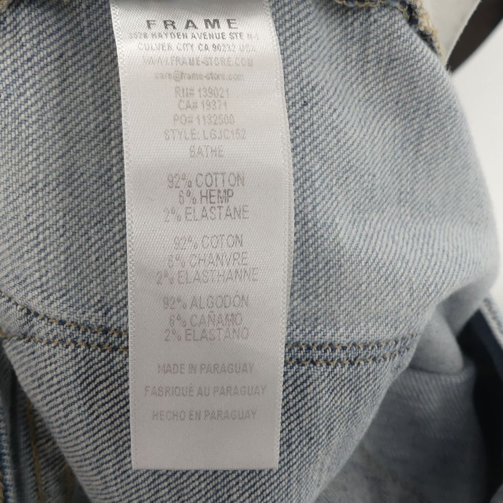Frame Le Garcon Crop Distressed Medium Wash Blue Women's 25‎ - Picture 8 of 9